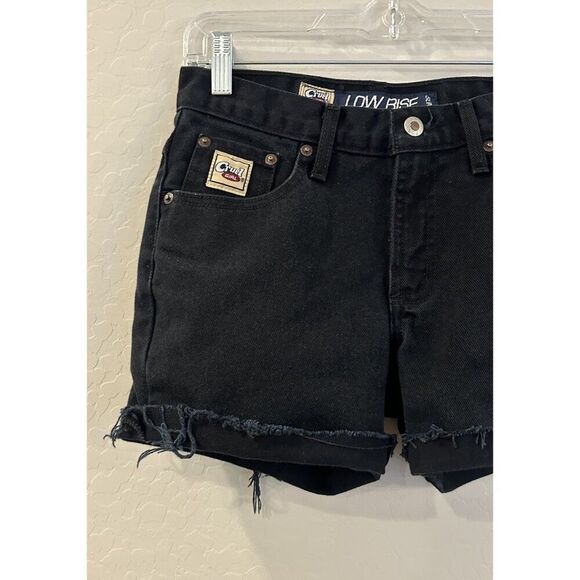 Cruel Girl Y2K Low Rise Slim Shorts Black Size 1 2000’s 90’s Low Rise‎ Cuffed - Picture 3 of 7